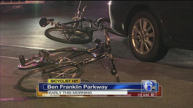 VIDEO: Bicyclist hit by car in Center City, rushed to hospital