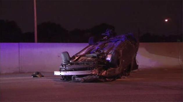 VIDEO: Driver injured in rollover crash on Schuylkill Expy.