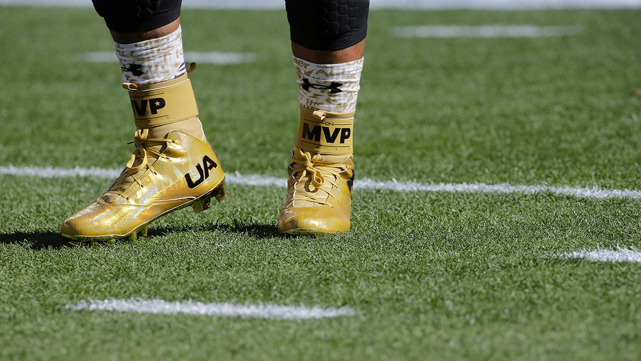 cam newton cleats gold