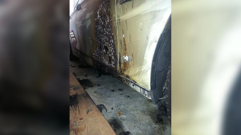 Danielle Emerson's car caught fire inside of her garage