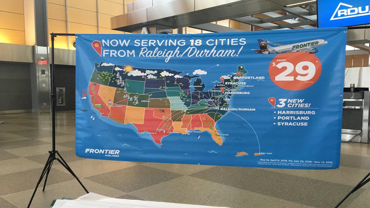 Frontier announces additional nonstop flights to 3 cities from RDU