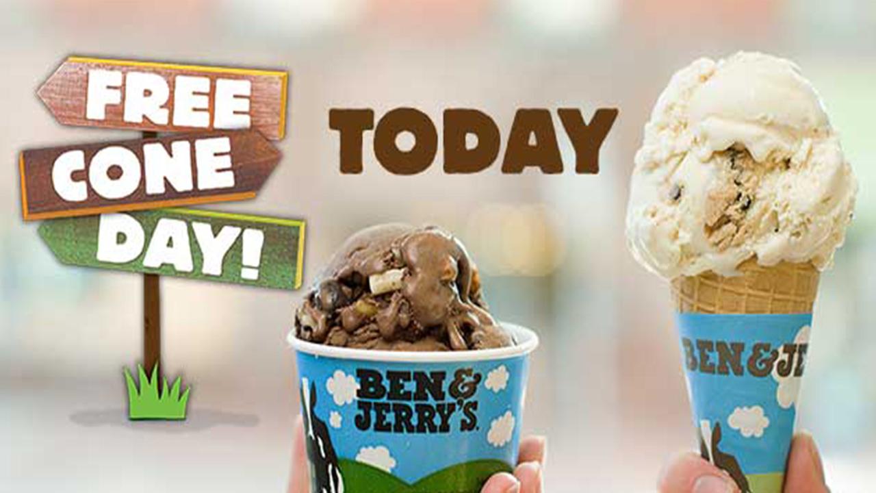 Free cone day at Ben & Jerry's