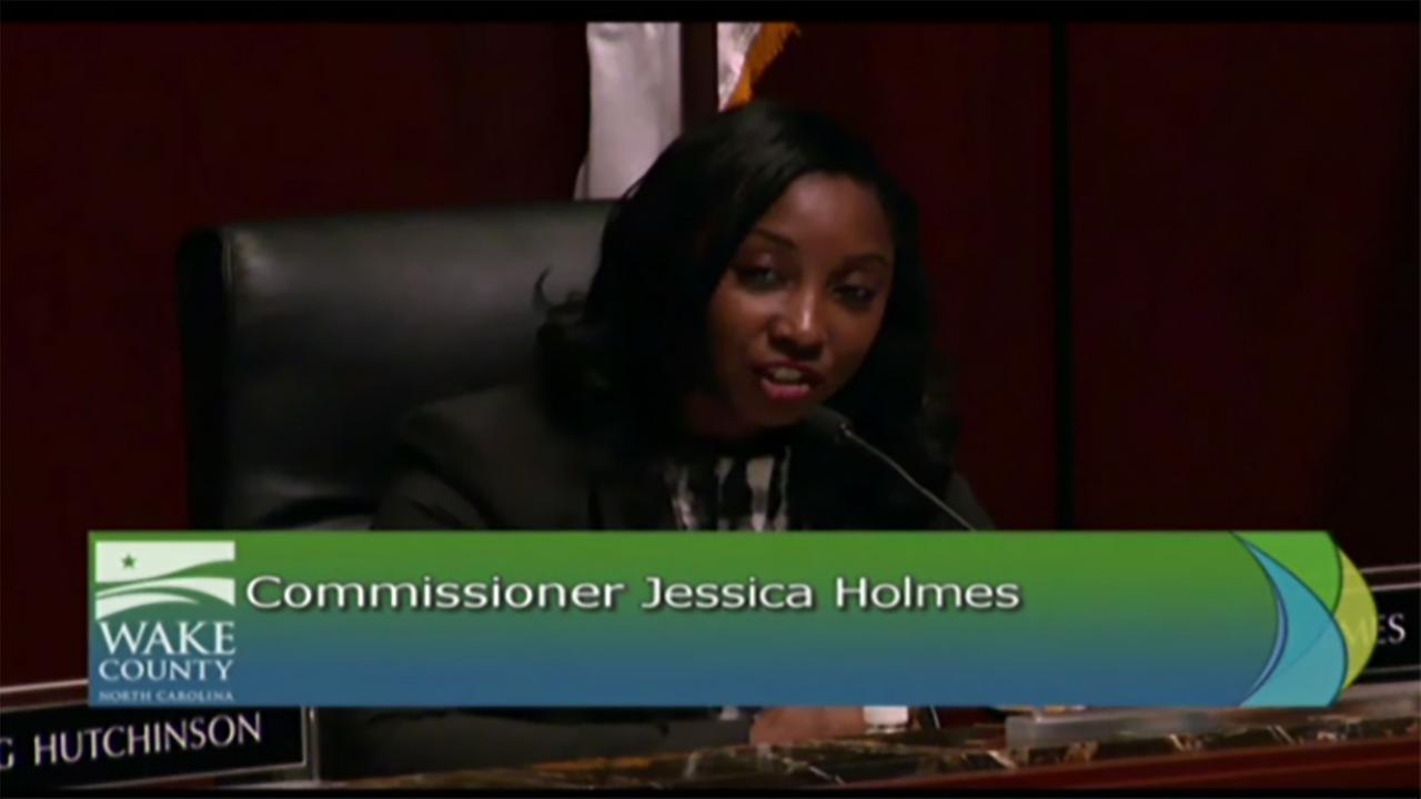Wake County Commissioner Jessica Holmes unexpectedly steps down