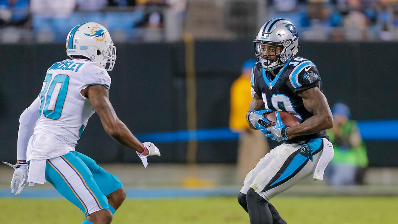 Curtis Samuel had five catches against the Dolphins on Monday night