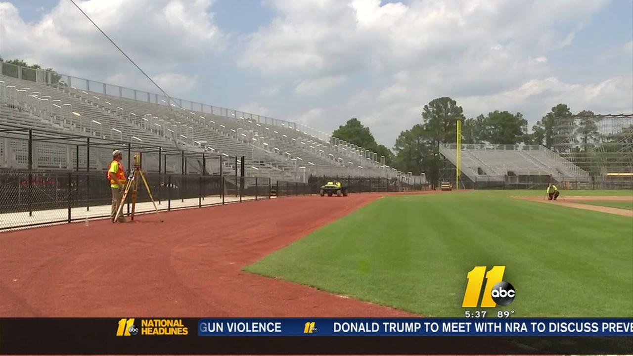 Check out work on Fort Bragg baseball stadium