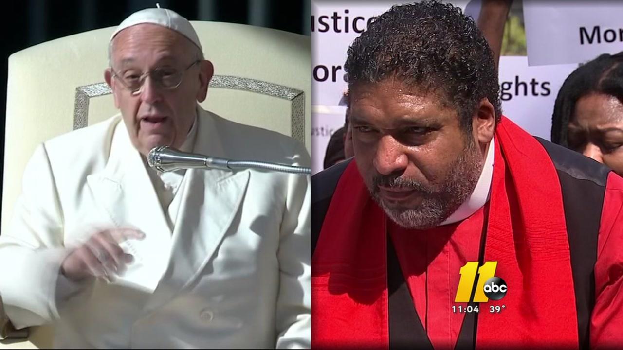 Image result for photos of rev barber and pope francis