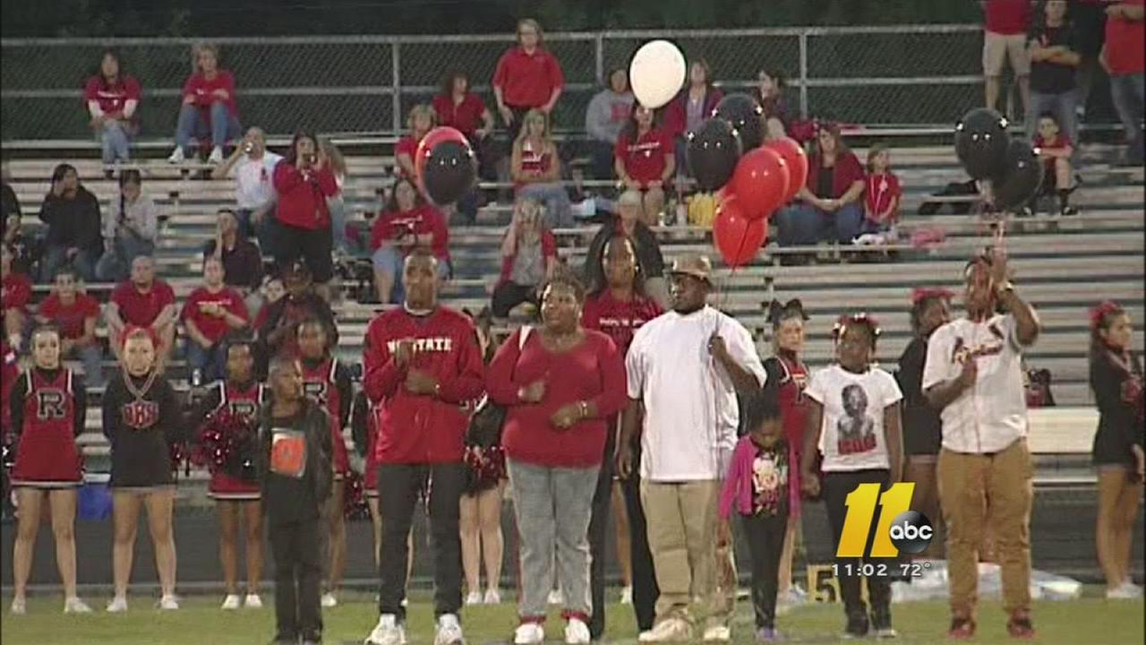 Hundreds attend Rolesville High School football player's