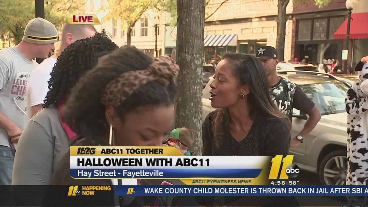 lined up in front of the ABC11 newsroom on Hay Street in Fayetteville lined up in front of the ABC11 newsroom on Hay Street in Fayetteville