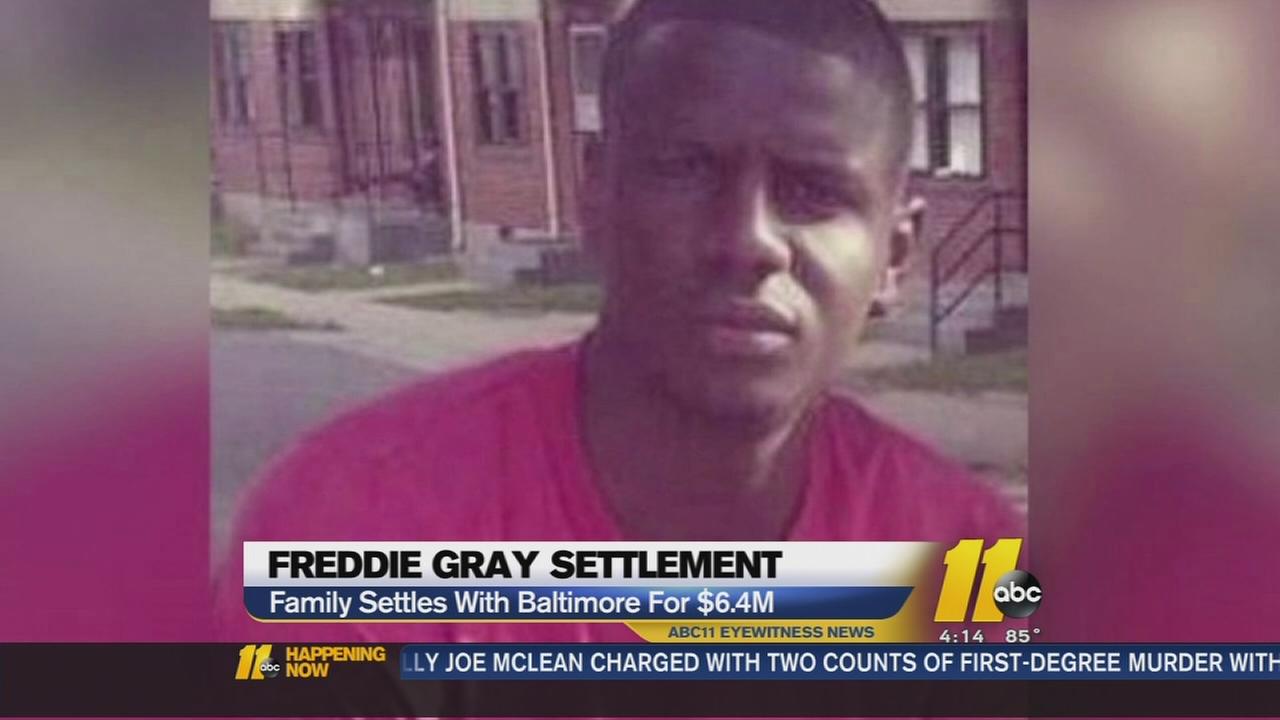 Freddie Gray\u002639;s family settles with city for $6.4M  abc11.com