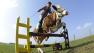 Regina Mayer jumps with her cow Luna over a hurdle in Laufen, southern Germany, on Tuesday, March 29, 2011.