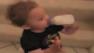This baby will overcome any obstacle to get to his bottle! See him slide down a full flight of stairs.