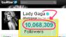 Lady Gaga Twitter follows composite