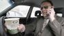 Drinking coffee while driving