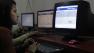 person using Facebook