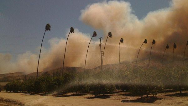 Brush fire breaks out in Ventura County