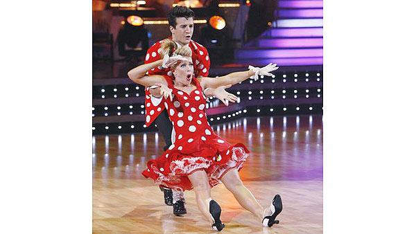 Melissa Joan Hart and Mark Ballas perform on 'Dancing With the Stars,' Sept. 28, 2009