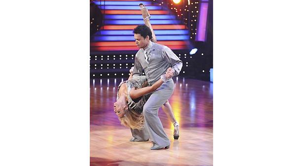 Donny Osmond and Kym Johnson dance the first round Monday night on 'Dancing With the Stars,' Monday, November 23, 2009