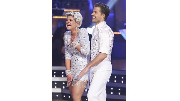 Kelly Osbourne and Louis Van Amstel dance the first round Monday night on 'Dancing With the Stars,' Monday, November 23, 2009