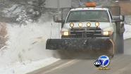 Caltrans crew clear snow from Interstate 5 through the Grapevine.