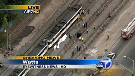 A pedestrian was reported stuck underneath a Metro Blue Line train Friday afternoon, and was confirmed dead.