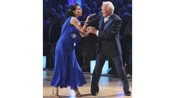 Buzz Aldrin and Ashly Costa perform on 'Dancing With the Stars,' Monday, March 29, 2010. The judges gave the couple 12 points out of 30.