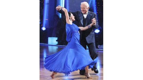 Buzz Aldrin and Ashly Costa perform on 'Dancing With the Stars,' Monday, March 29, 2010. The judges gave the couple 12 points out of 30.