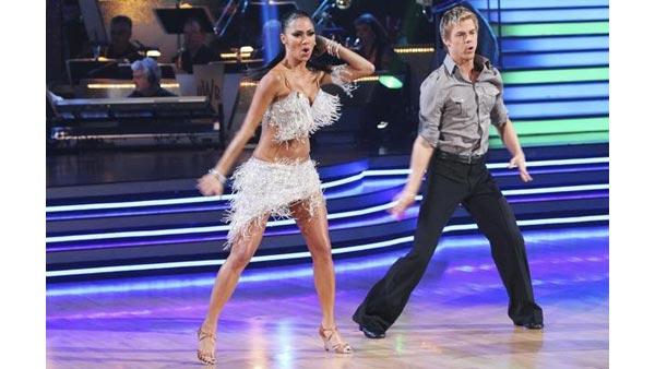Nicole Scherzinger and Derek Hough perform on 'Dancing With the Stars,' Monday, March 29, 2010. The judges gave the couple 28 points out of 30.