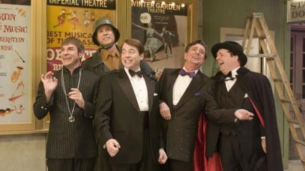 Matthew Broderick and Nathan Lane both began their showbiz careers in the theater and starred in a 2001 stage revival of Mel Brooks's hit 1968 musical movie The Producers. They later went on to reprise their roles in a movie remake in 2005.
