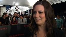 Katie Featherston speaks at the LA screening of Paranormal Activity 2. - Provided courtesy of none / Paramount Pictures