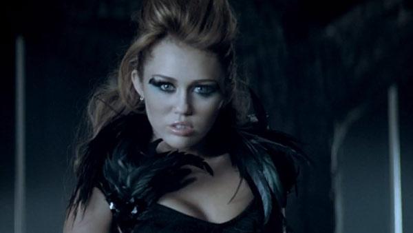 Pictured: Miley Cyrus appears in the music video for 'Can't Be Tamed.)