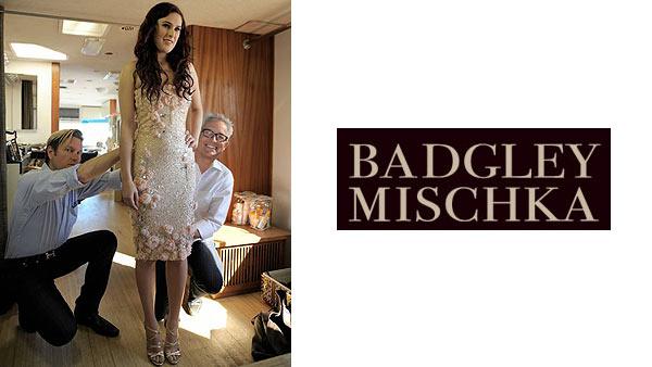 Rumer Willis poses with designers Mark Badgley and James Mischka of Badgley Mischka. It was announced on Dec. 16, 2010 that she would star in the brands spring 2011 ad campaigns. - Provided courtesy of facebook.com/BadgleyMischka