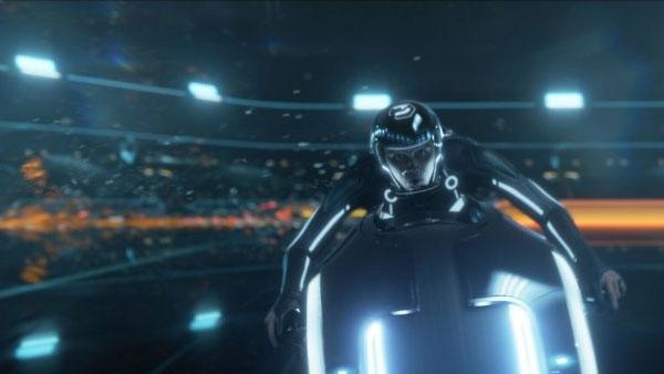 A production still from the 2010 film TRON: Legacy featuring Garret Hedlund on a light cycle. - Provided courtesy of Walt Disney Pictures A production still from the 2010 film TRON: Legacy featuring Garret Hedlund on a light cycle. - Provided courtesy of Walt Disney Pictures