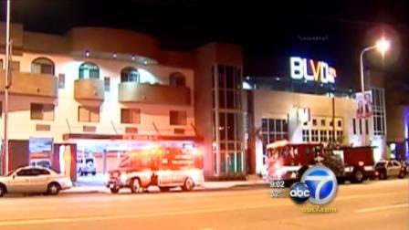 One person was injured and rushed to the hospital after a shooting at the BLVD Hotel and Spa on Ventura Boulevard in Studio City on Sunday, April 10, 2011.