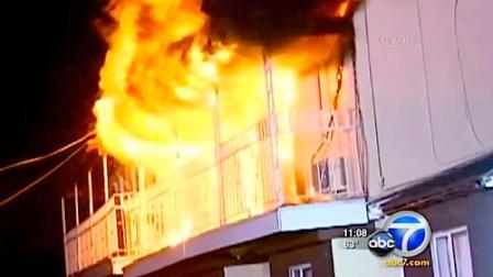 An investigation is underway into whether a man set fire to his own motel room in Studio City Thursday.