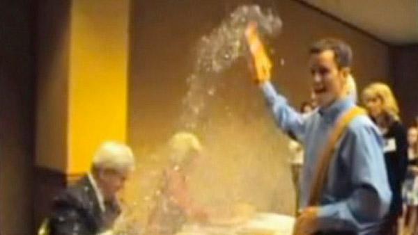 newt gingrich man of the year. Man dumps glitter all over