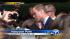 Prince William is talking with fans outside the...
