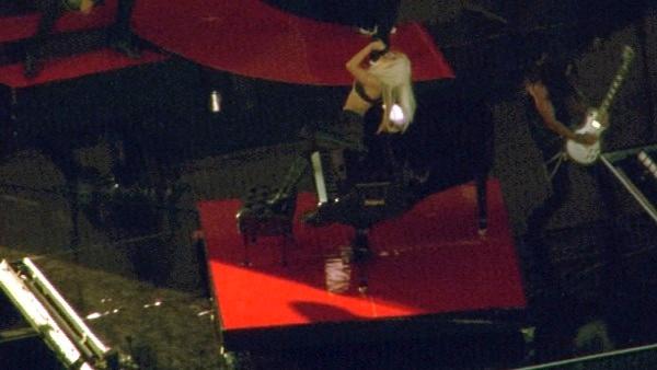 Lady Gaga practices for her performance on the ABC late-night talk show 'Jimmy Kimmel Live!' Thursday July 28, 2011.