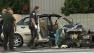 A car carrying seven people slammed into a pole and burst into flames on PCH, killing one person, officials said.