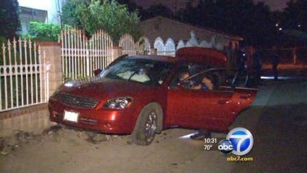 Three people are recovering after a shooting while sitting in a parked car in El Sereno on Saturday night, August 20, 2011.