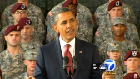 President Obama saluted troops Wednesday in honor of their service and to mark the official end of the Iraq War.