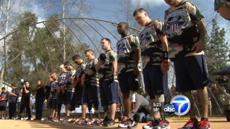 The Wounded Warrior amputee softball team made up of war vets took on able-bodied challengers in Mission Viejo.