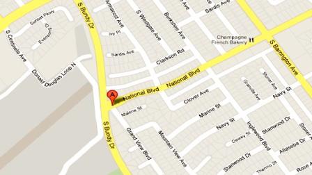 Police are searching for three suspects in an apartment burglary who were scared off by a witness in Culver City.