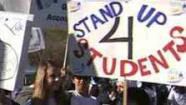 Thousands gathered at an education rally at Exposition Park Saturday amid the growing molestation scandal in South L.A.