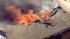 Flames erupted at a house in the Hollywood area...