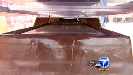 The worlds largest chocolate bar is on a tour of L.A.-area schools, and started with a Montebello school on Monday.
