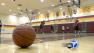 The Bishop Alemany High School basketball court is seen in this photo.