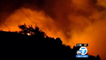 A scene from a wildfire burning overnight in Colorado on March 27, 2012 is pictured.
