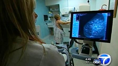 A woman is seen being screened for breast cancer in this file photo.