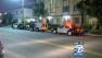 Police are seen outside a Del Rey apartment building where a resident was reportedly attacked in her unit Thursday, May 31, 2012.