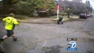 A quick-thinking garbage truck driver is being called a hero for saving a baby in a runaway stroller in Seattle.